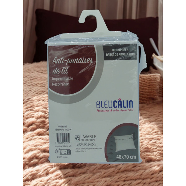 Protège oreiller anti punaises de lit 48x70