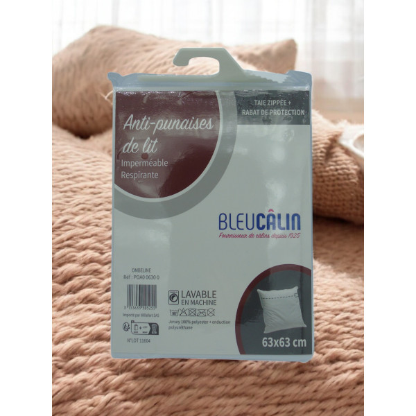 Protège oreiller anti punaises de lit 63x63