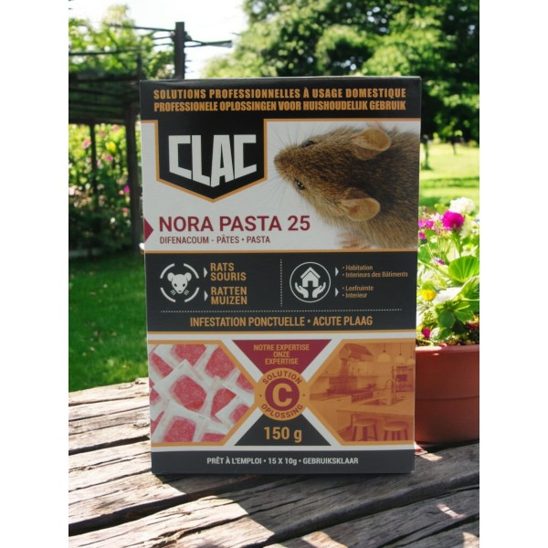 Nora Pasta 25 rats et souris - 150 g (12 X 25 g)
