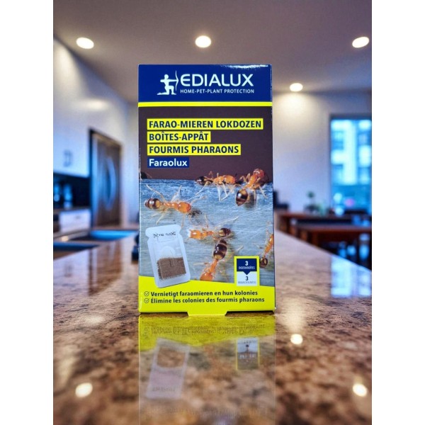 Faraolux boîtes appâts pour fourmis farao - 10g - 3 pièces